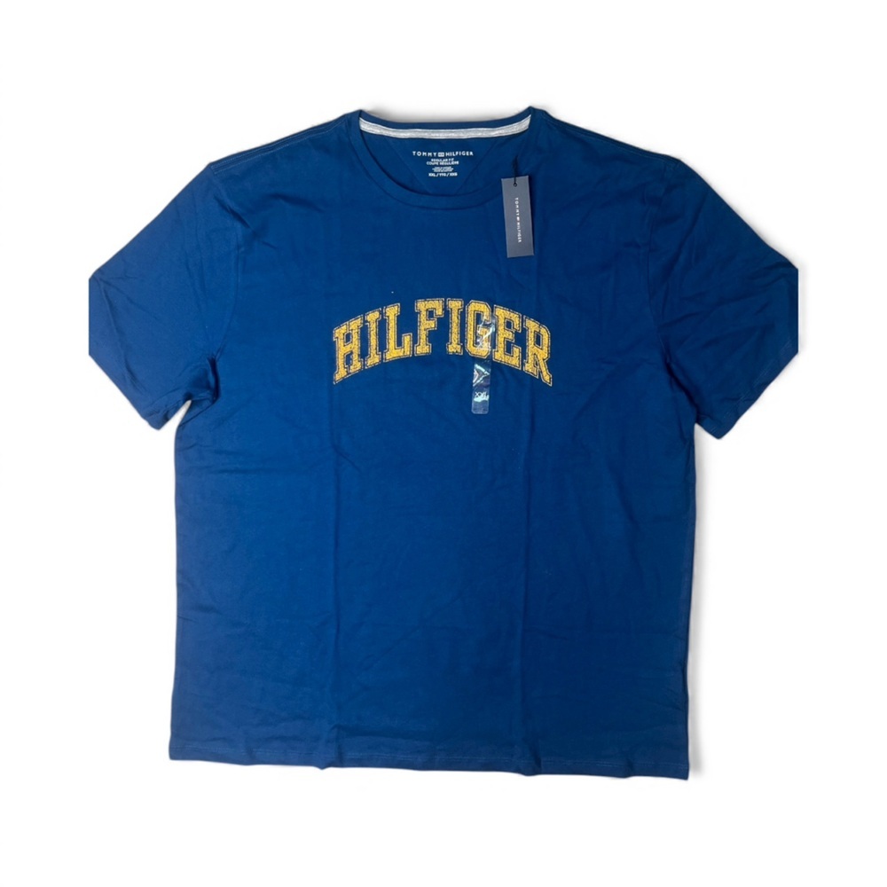 Sz 2xl Tommy Hilfiger Royal Blue Tee with Gold Logo